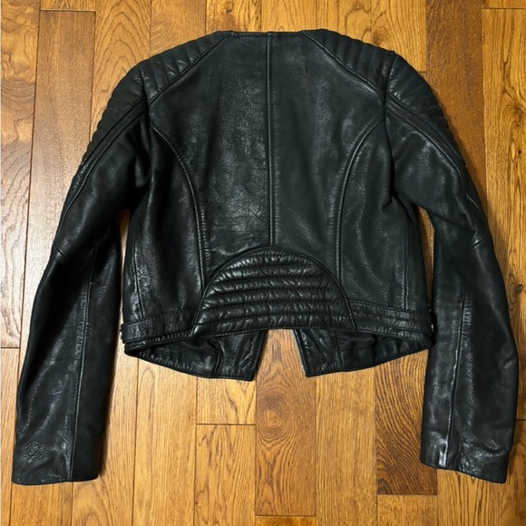 H&M heavy quilted leather jacket - Picture 2 of 6